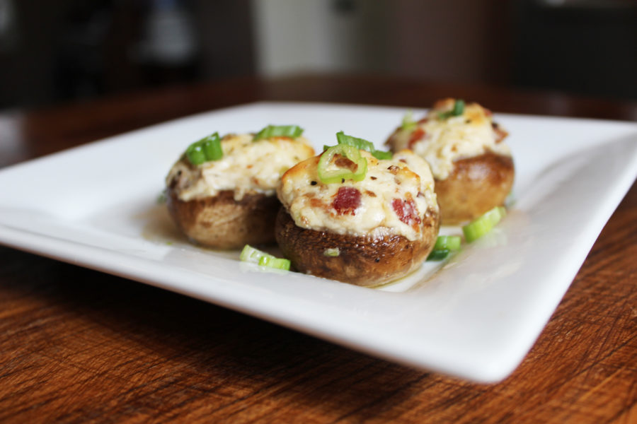 Bacon Cream Cheese Mushrooms