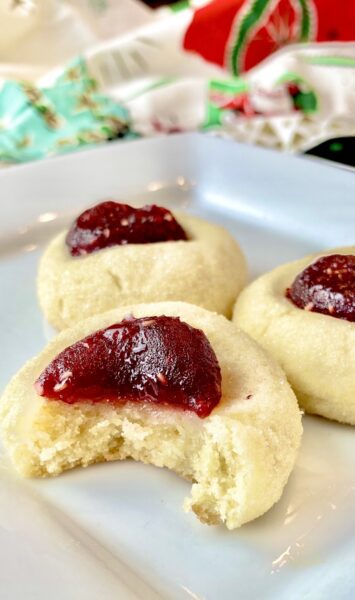 Raspberry Thumbprint Cookies